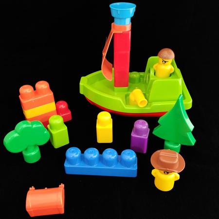 Imagem de Brinquedos Educativos De Montar Para Crianças Ilha do Pirata