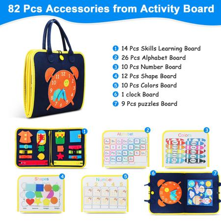 Imagem de Brinquedos Montessori Busy Board lgtlqt para crianças de 3 a 5 anos