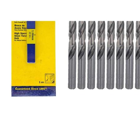 Broca Aco Rapido Irwin 1,0 Mm ./ Kit Com 10 Peças Imagem de Broca Aco Rapido Irwin 1,0 Mm ./ Kit Com 10 Peças