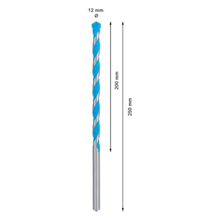 Broca Multimaterial Cyl-9 Expert 12 X 200 X 250Mm Bosch Imagem de Broca Multimaterial Cyl-9 Expert 12 X 200 X 250Mm Bosch