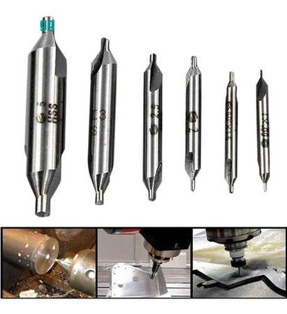 Brocas De Centrar Broca De Centro Torno Fresa Cnc - 6 Peças - Ferreira Imagem de Brocas De Centrar Broca De Centro Torno Fresa Cnc - 6 Peças