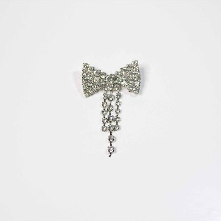 Imagem de BROCHE STRASS LAÇO 35MM X 20MM - 1Uni-17g