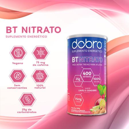 Imagem de BT Nitrato - Suplemento Energético - Limão e Gengibre - 450g - Dobro