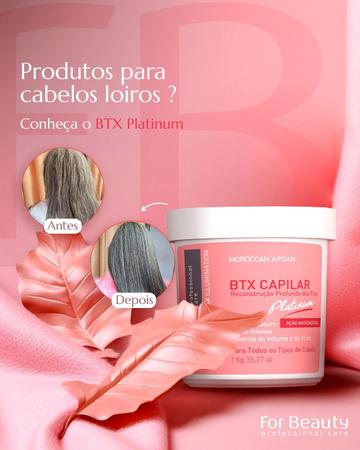 Imagem de Btx Capilar Argan Platinum Matizada For Beauty 1kg