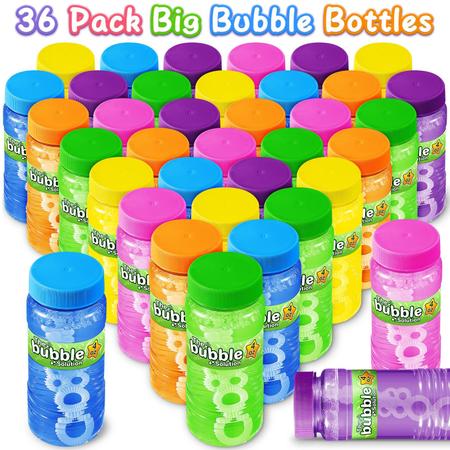 Imagem de Bubble Bottles V-Opitos, pacote com 24 varinhas, solução de 4 onças, 6 cores