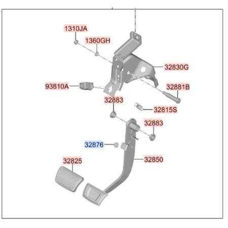 Imagem de Bucha Apoio Sensor Pedal Freio Hyundai Elantra 2011/2018