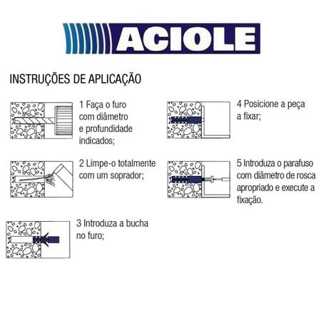 Imagem de Bucha Plástica de Fixação S6 Com Aba Anel 06mm - 1000 Unidades