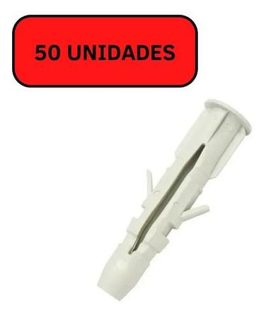 Imagem de Bucha Universal 8mm Branca - 50 Unidades