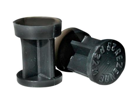 Imagem de Buchas plásticas pretas para recarga cart de metal cal 36
