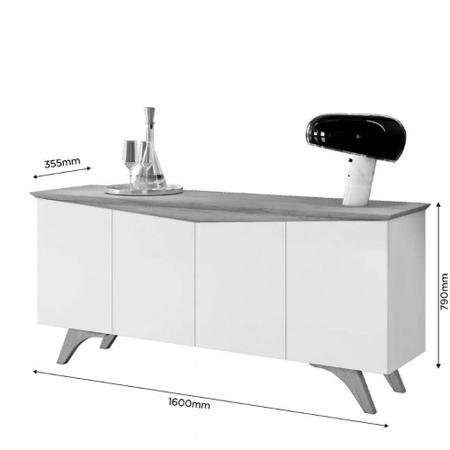 Buffet para Sala de Jantar 4 Portas Tampo Chanfrado Austria Mavaular Imagem de Buffet para Sala de Jantar 4 Portas Tampo Chanfrado Austria Mavaular