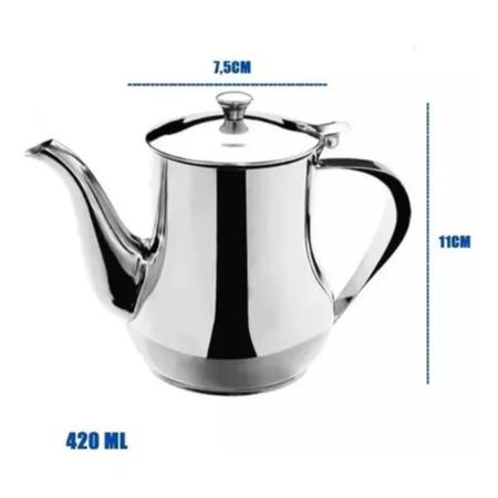 Imagem de Bule em Aço Inox para Café Chá ou Leite 420ml