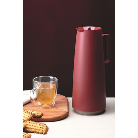 Imagem de Bule Garrafa Térmica Exata 1L Para Café E Cha Etc Tramontina 61636/103 - Vermelho