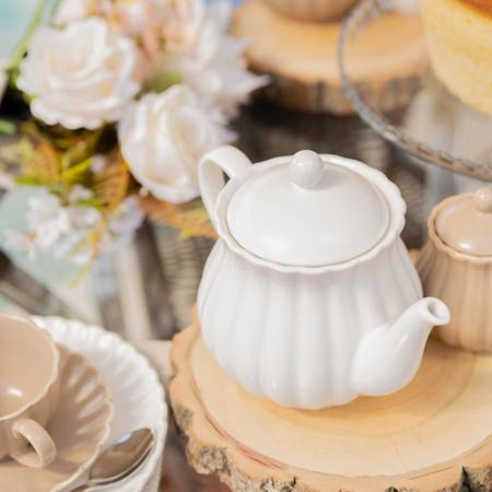 Bule Para Chá Em Porcelana Pétala 950ml Wolff Imagem de Bule Para Chá Em Porcelana Pétala 950ml Wolff