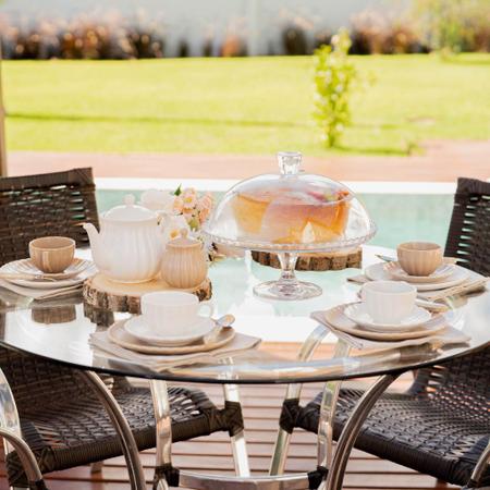 Bule Para Chá Em Porcelana Pétala 950ml Wolff Imagem de Bule Para Chá Em Porcelana Pétala 950ml Wolff