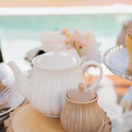 Bule Para Chá Em Porcelana Pétala 950ml Wolff Imagem de Bule Para Chá Em Porcelana Pétala 950ml Wolff