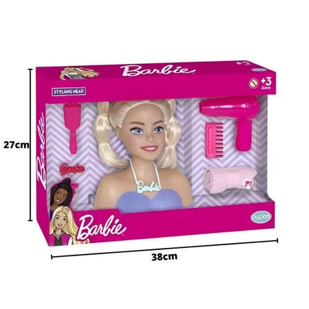 Boneca Busto Barbie Styling Faces C/ Maquiagem Brinquedo Infantil Menina C/  Acessórios- Pupee - Boneca Barbie - Magazine Luiza
