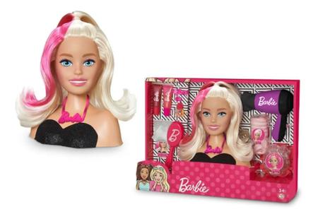 Busto de Boneca - Barbie - Hair Styling - 20 Peças - Pupee - Ri Happy