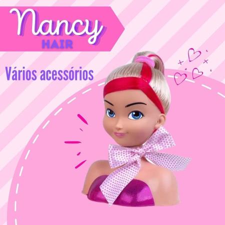 Boneca Busto Brinquedo Menina Maquiagem Penteados Nancy Hair - Teen Kids