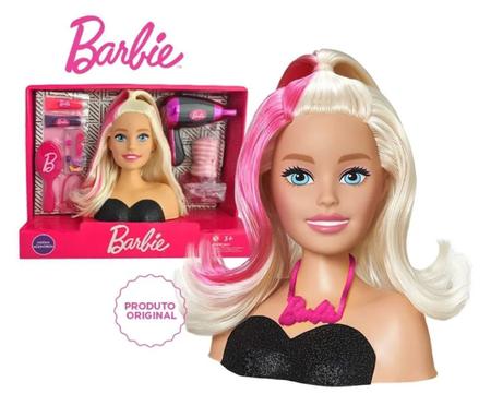 Boneca Barbie Busto Maquiagem e Cabelo Pupee 1264 - Boneca Barbie -  Magazine Luiza