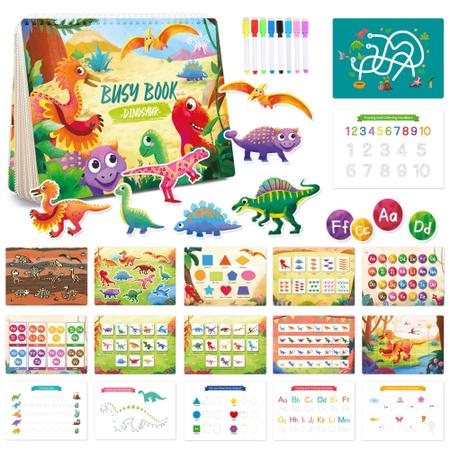 Imagem de Busy Book: Dinossauro Tiiano Montessori para crianças de 3 a 5 anos