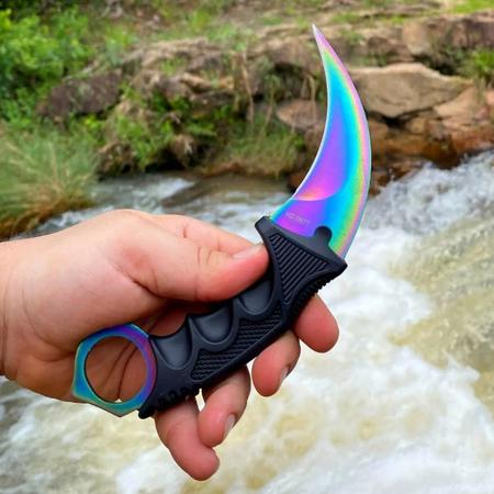 1 Canivete Butterfly Karambit Cs Go Trava De Mola Cores