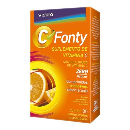 Imagem de C Fonty Vitamina C 45mg 100% IDR 30 Cprs Mastigaveis - Vidora