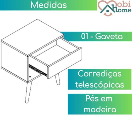 Imagem de Cabeceira Box Casal Queen Mesa De Cabeceira Painel Ripado 