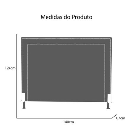 Imagem de Cabeceira Cama Box Casal 140cm Viviane Veludo Quarto - Estopar