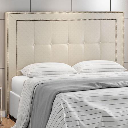 Imagem de Cabeceira Cama Box Casal Queen 160 cm P05 Atenas Facto Dunas Pérola - Lyam Decor