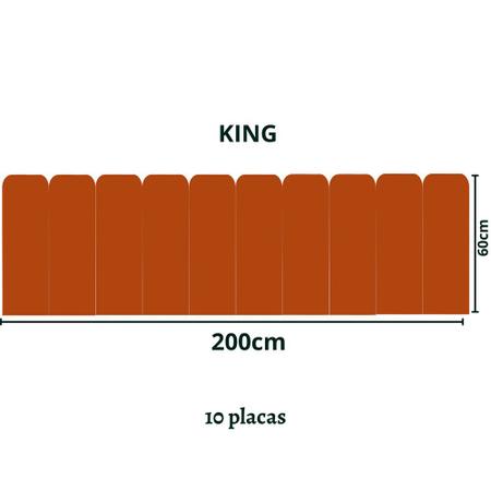 Imagem de Cabeceira Cama Box King Size Arredondada Kit 10 Placas