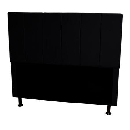 Imagem de Cabeceira Cama Box King Size Cuba 1,90 Suede Preto