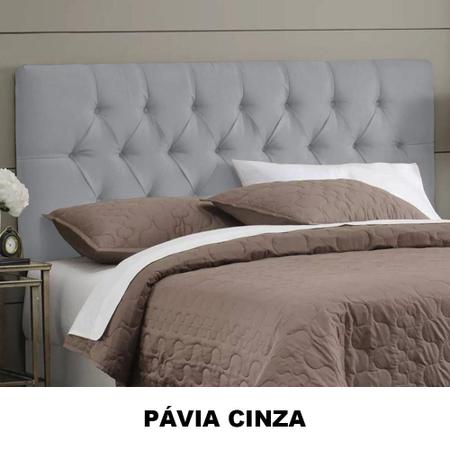 Imagem de Cabeceira Cama Box Queen 1.60 Intense Pávia Cinza - LH Móveis 