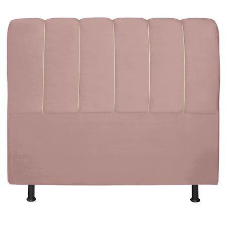 Imagem de Cabeceira Cama Box Queen Berlim 160 Cm Suede Rose - MV Estofados Shop