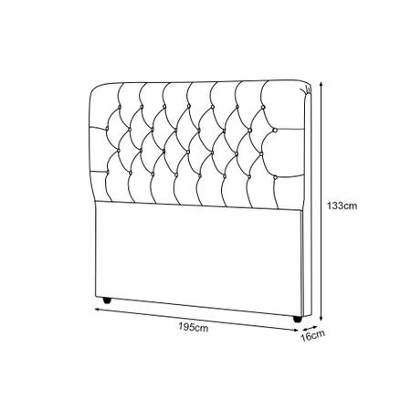 Cabeceira Cama Casal Queen King Box Estofada Capitonê Ana Classic 195cm Veludo Azul - Luxo Estofados Imagem de Cabeceira Cama Casal Queen King Box Estofada Capitonê Ana Classic 195cm Veludo Azul - Luxo Estofados