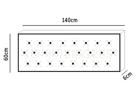 Imagem de Cabeceira Casal Estofada 140cmx60cm Cor Cinza Escuro - Livert