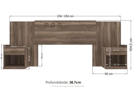 Imagem de Cabeceira Casal/Queen Size Madeira com Mesa