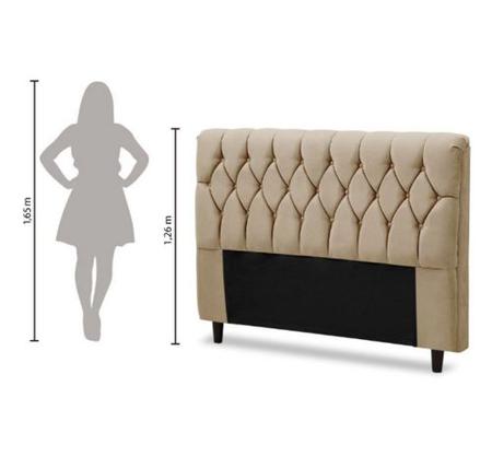 Imagem de CABECEIRA DE CAMA BOX 140cm ANA CASAL SUEDE BEGE TOPÁZIO