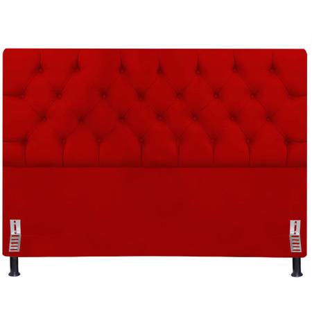 Cabeceira de Cama Casal Box King Size Estofada Capitone 1,95m Cristal Nanda Decor Imagem de Cabeceira de Cama Casal Box King Size Estofada Capitone 1,95m Cristal Nanda Decor