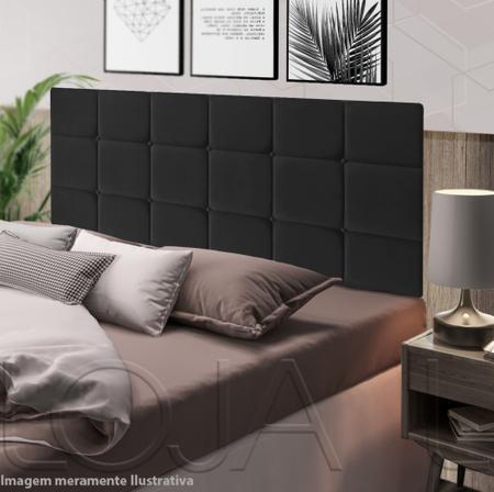 Cabeceira de Cama Estofada / Almofadada Cama Box Queen 1,60 x 55 Painel Calipha / Bia Varias Cores - MAGAZINE L Imagem de Cabeceira de Cama Estofada / Almofadada Cama Box Queen 1,60 x 55 Painel Calipha / Bia Varias Cores