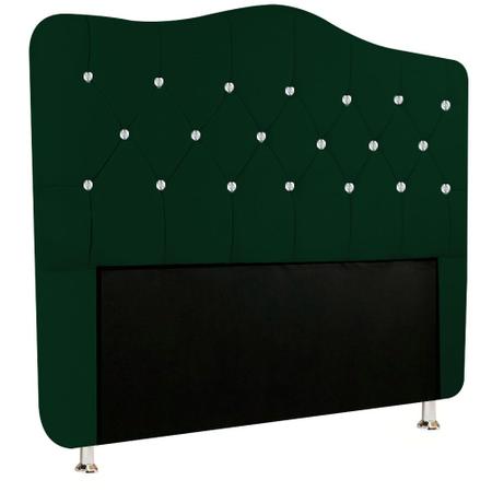 Imagem de Cabeceira de Casal Para Cama Box King Size Capitone Estofada com Strass Atena 1.95 Cm Nanda Decor