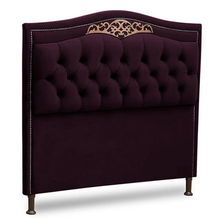 Imagem de Cabeceira e Calçadeira Baú Cama Box Casal King Size Belize 195cm Luxor Roxo - Abmaza