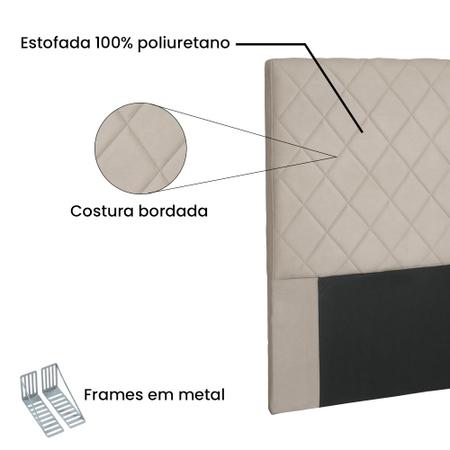 Imagem de Cabeceira Esmeralda 90cm Solteiro Suede Veludo  Spezzia Decor