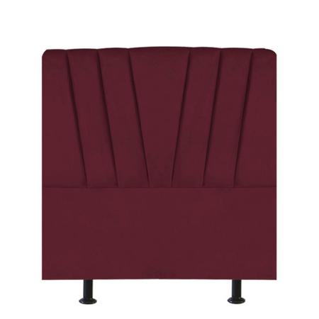 Cabeceira Estofada Bélgica 100 cm Solteiro Quarto para Cama Box Suede Bordô - KDAcanto Móveis Imagem de Cabeceira Estofada Bélgica 100 cm Solteiro Quarto para Cama Box Suede Bordô - KDAcanto Móveis