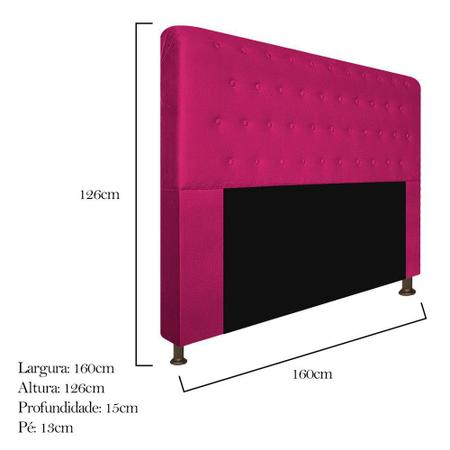 Cabeceira Estofada Brenda 160 cm para Cama Queen Size com Botonê Suede Pink - KDAcanto Imagem de Cabeceira Estofada Brenda 160 cm para Cama Queen Size com Botonê Suede Pink
