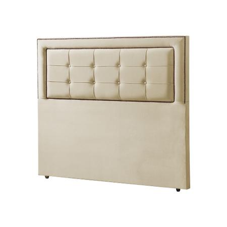 Cabeceira Estofada Cama King Casal Queen Capitonê Grécia 195cm Veludo Bege - Luxo Estofados Imagem de Cabeceira Estofada Cama King Casal Queen Capitonê Grécia 195cm Veludo Bege - Luxo Estofados