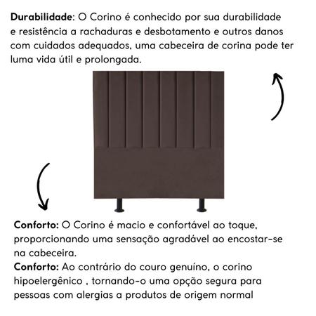 Imagem de Cabeceira Estofada Cama Solteiro 90 cm Lívia material sintético E Frame