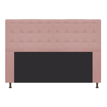 Imagem de Cabeceira Estofada Dama Capitonê 160 cm para Cama Box Queen Suede Rosê para Quarto - AM Decor