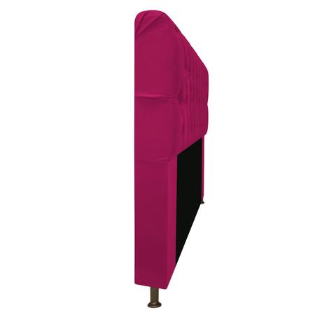 Imagem de Cabeceira Estofada Lady 100 cm para Cama Solteiro com Capitonê Suede Pink