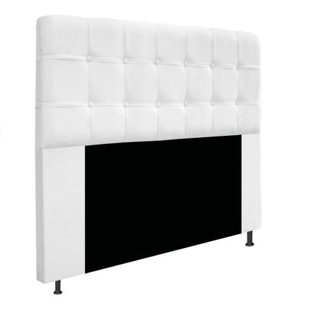 Cabeceira Estofada Mel 195 cm para Cama King Size com Botonê Suede Branco - DAMAFFE MÓVEIS Imagem de Cabeceira Estofada Mel 195 cm para Cama King Size com Botonê Suede Branco