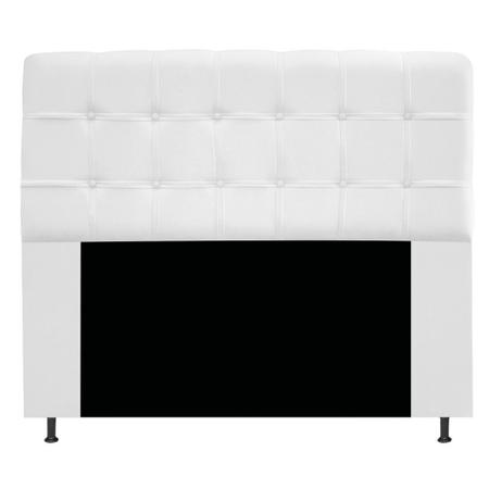 Cabeceira Estofada Mel 195 cm para Cama King Size com Botonê Suede Branco - DAMAFFE MÓVEIS Imagem de Cabeceira Estofada Mel 195 cm para Cama King Size com Botonê Suede Branco